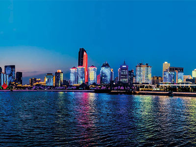 Themenbeleuchtung des SCO Summit in Qingdao