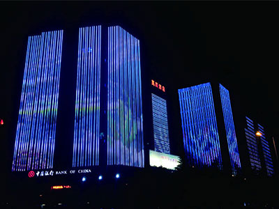 Außen LED Beleuchtung Design von Suqian Financial Fortune Plaza