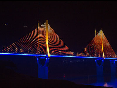 Leichtes Projekt für Yunyang Brücke, Chongqing