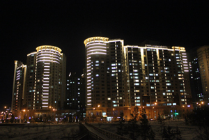 2018.10 Beleuchtung des hochwertigen Wohnviertels in Nursultan Highville, Kasachstan